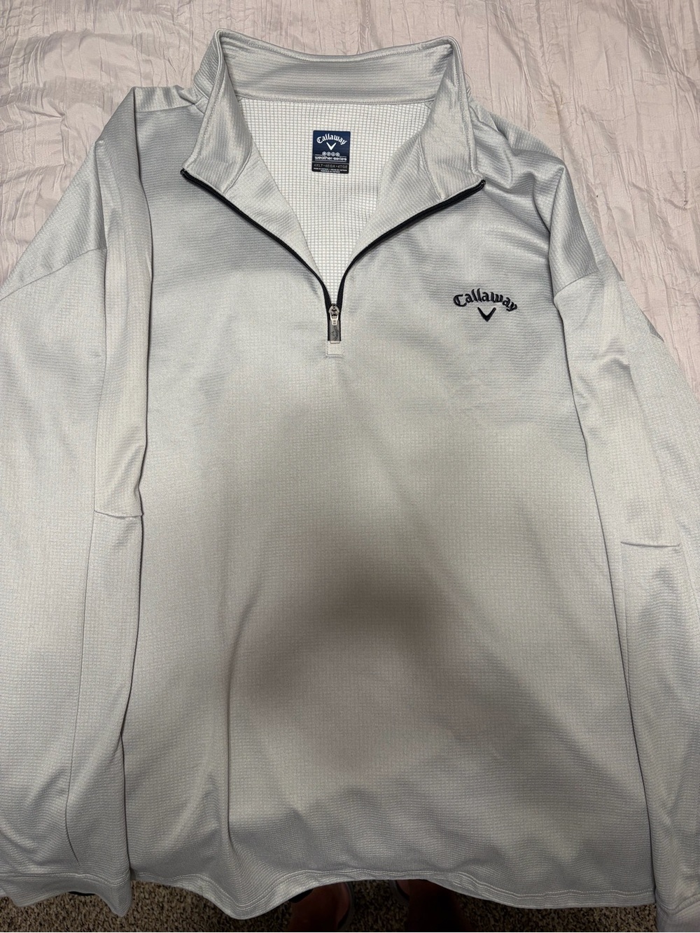 Callaway Grey Half-Zip Performance Golf Pullover with Black Logo 4XLT